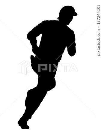 baseball player silhouette baseball player silhouette 127244105