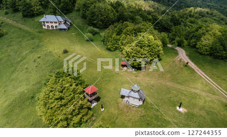 Knezevo Polje Mountain Povlen Aerial Landscape Knezevo Polje Mountain Povlen Aerial Landscape 127244355