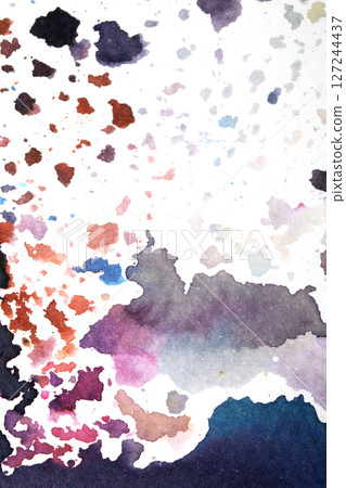 Acrylic Watercolor Paint Splatters and spots for Background 127244437