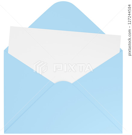 3D illustration_Letter set_Light blue 127244584