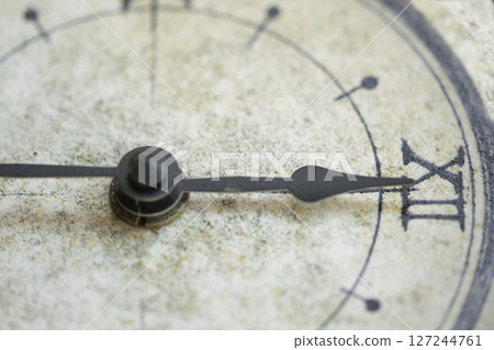 Vintage Clock Face Close-Up Vintage Clock Face Close-Up 127244761