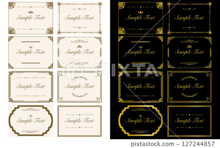 Decorative label frames. Ornate ornaments, decorative vintage frames 05 Decorative label frames. Ornate ornaments, decorative vintage frames 05 127244857