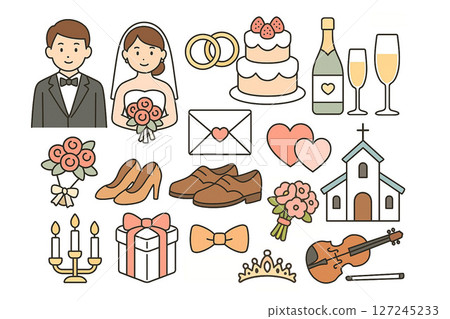 平面婚禮插圖集 127245233