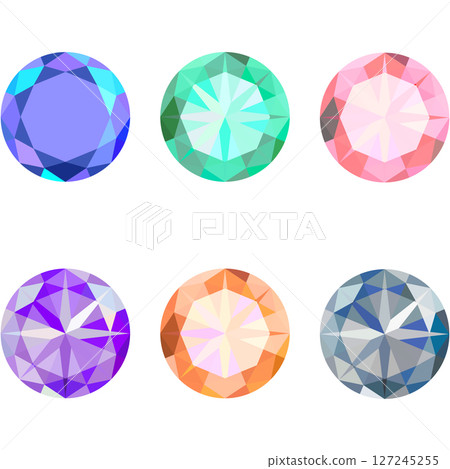 Colorful gemstone set (6 colors) 127245255