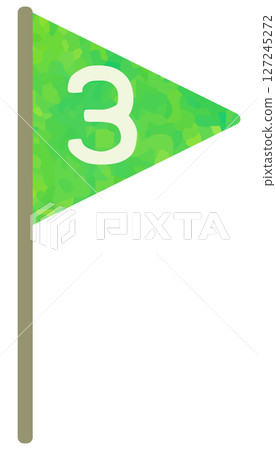 3rd place flag illustration vector material 127245272