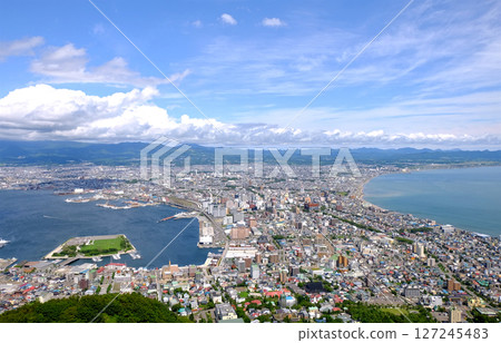 The view from Mt. Hakodate in early summer 127245483