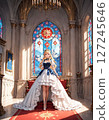 Smiling woman in the castle 127245646