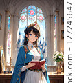 Smiling woman in the castle 127245647