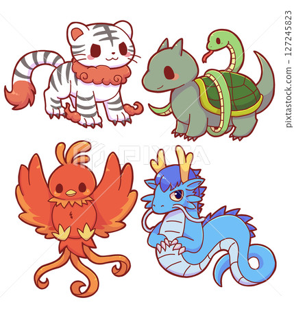 The four gods of Chinese mythology 127245823