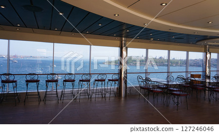 Luxury Cruise Ship Deck at sunny day 127246046