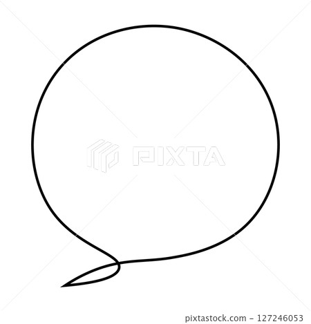 Simple speech bubble illustration circle 127246053