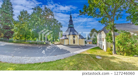 Baroque round church in Seiffen Erzgebirge Germany Baroque round church in Seiffen Erzgebirge Germany 127246060