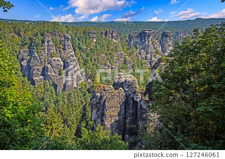 Rock formations in Saxon Switzerland National Park Rock formations in Saxon Switzerland National Park 127246061