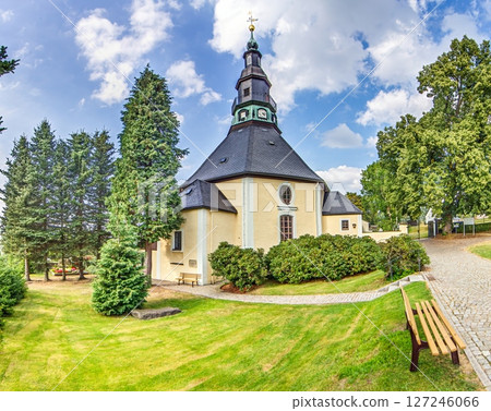 Baroque round church in Seiffen Erzgebirge Germany Baroque round church in Seiffen Erzgebirge Germany 127246066