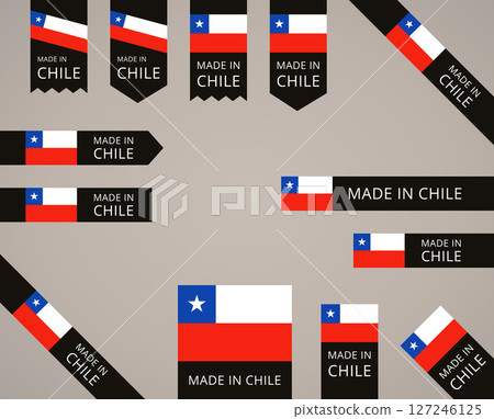 Made in Chile - flag labels Made in Chile - flag labels 127246125