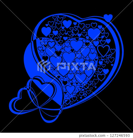 Abstract heart pattern made of small hearts. Greeting card for wedding, valentine day and birthday. Abstract heart pattern made of small hearts. Greeting card for wedding, valentine day and birthday. 127246593