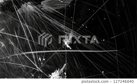 Abstract Black And White Scratched Texture 127246840