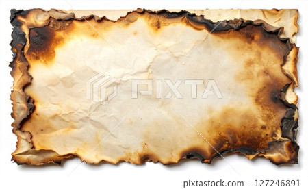 Burnt Paper Texture with Brown and Beige Tones 127246891