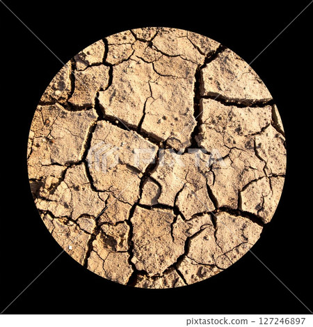 Close-up of Cracked Dry Brown Earth Texture Close-up of Cracked Dry Brown Earth Texture 127246897