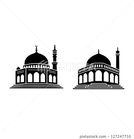 Mosque Silhouette Logo type Design Mosque Silhouette Logo type Design 127247710