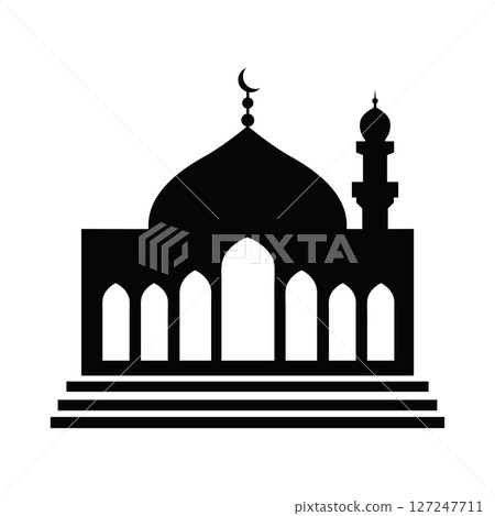 Mosque Silhouette Logo type Design 127247711