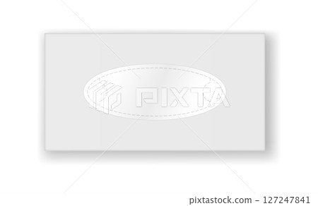 Minimalist White Card with Oval Cutout Design Minimalist White Card with Oval Cutout Design 127247841