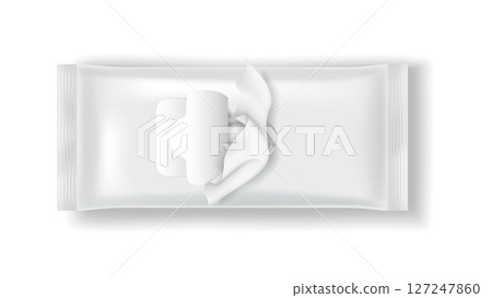 White Packaging Wet Wipes Minimalist Design White Packaging Wet Wipes Minimalist Design 127247860