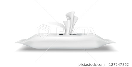 Realistic Illustration of Wet Wipes Package Realistic Illustration of Wet Wipes Package 127247862