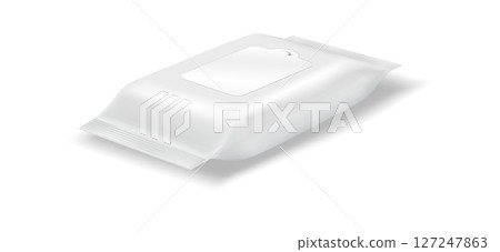 Blank White Packaging for Wet Wipes Blank White Packaging for Wet Wipes 127247863