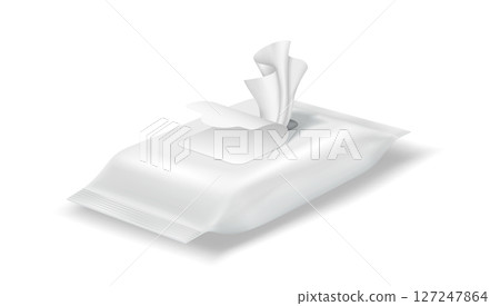 Pack of Wet Wipes Illustration White Background Pack of Wet Wipes Illustration White Background 127247864