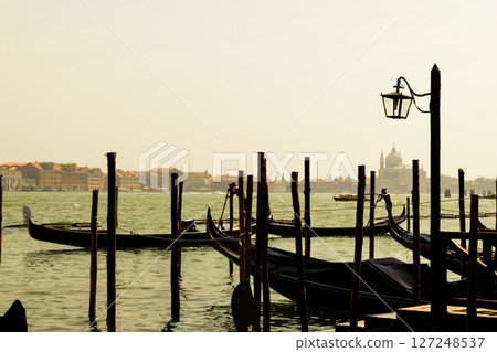 Grand canal in Venice during sunset Grand canal in Venice during sunset 127248537