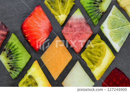 Diamond shape fruit puzzle Diamond shape fruit puzzle 127248900