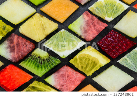 Diamond shape fruit puzzle Diamond shape fruit puzzle 127248901