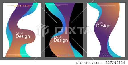 Abstract gradient design template. The idea of a colorful banner. A decorative element for decoration and creativity 127249114