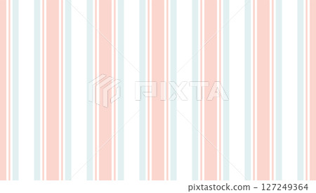 Cottagecore seamless pattern with pastel pink and blue vertical stripe on white backdrop. Cottagecore seamless pattern with pastel pink and blue vertical stripe on white backdrop. 127249364