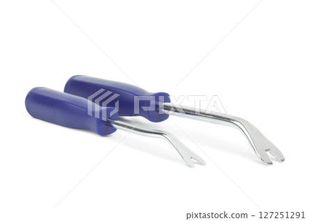 Nail puller isolated on a white background Nail puller isolated on a white background 127251291