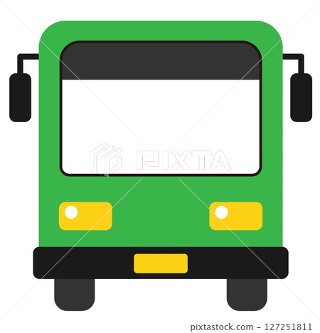 Illustration of the front of the bus 127251811