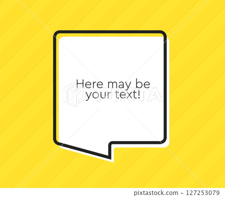 Speech bubble. Space for quote text, frame message 127253079