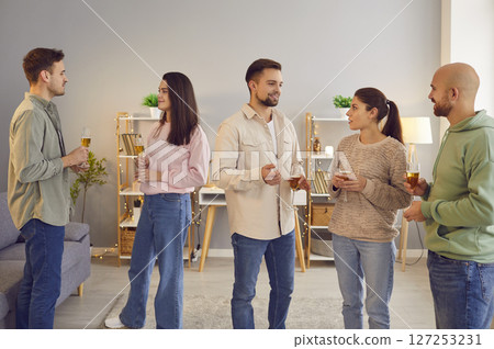 Diverse Group Communicating At Party 127253231