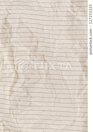 Crumpled Lined Paper on Light Background for Creative and Vintage Projects 127253325