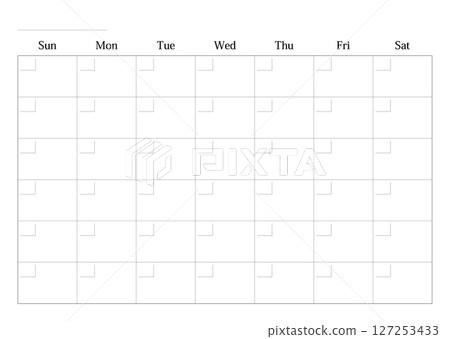 Write-in calendar A4 printable date free black and white 127253433