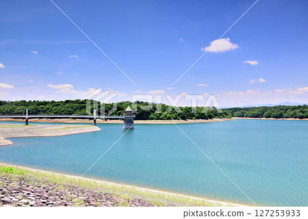 Water intake tower of Lake Sayama, an artificial lake in Saitama Prefecture Water intake tower of Lake Sayama, an artificial lake in Saitama Prefecture 127253933