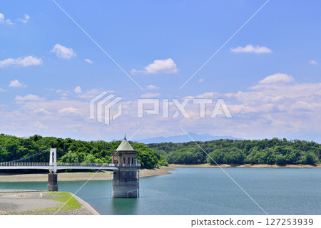 Water intake tower of Lake Sayama, an artificial lake in Saitama Prefecture 127253939