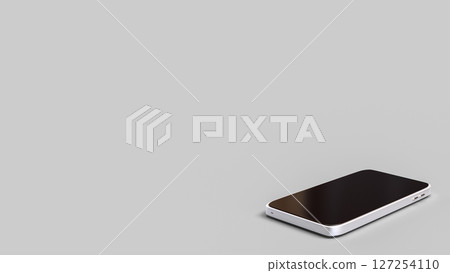 The Mobile Phone on white Background for Technology concept 3d Rendering. The Mobile Phone on white Background for Technology concept 3d Rendering. 127254110