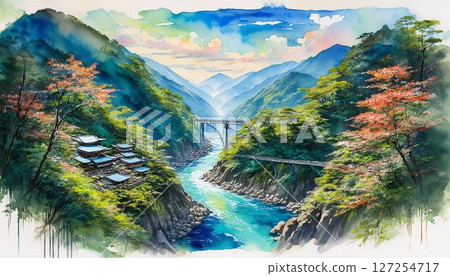 Journey to Takachiho Gorge, a captivating destination known for its dramatic scenery, emerald green waters, and opportunities for boat rides and hiking. 127254717