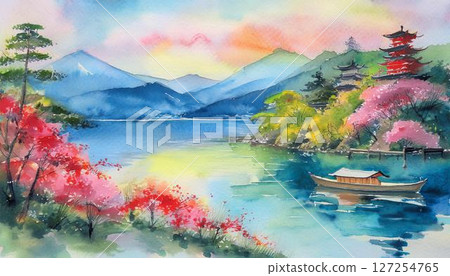 Journey to Lake Hangetsu (Half Moon Lake), a hidden gem nestled amidst breathtaking natural landscapes, offering stunning views and a chance to connect with nature. 127254765