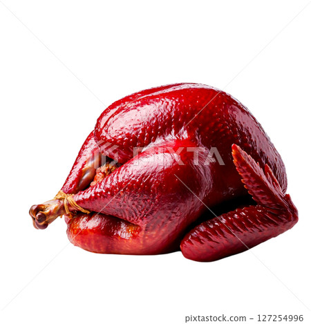 Freshly Cooked Vibrant Red Chicken Ready for a Gourmet Culinary Presentation 127254996