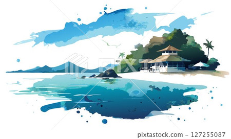 Experience the tranquility of Kakinohana Beach, a secluded paradise perfect for swimming, sunbathing, and simply enjoying the beauty of the natural surroundings. 127255087