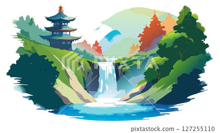 Journey to Mototaki Fukuryusui Underflow, a breathtaking natural attraction in Akita, and witness the disappearing waterfall's unusual and captivating spectacle. 127255110