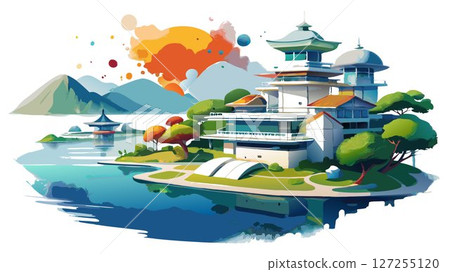 Discover Naoshima Island, a captivating haven where art, nature, and tranquility converge, explore stunning contemporary art installations nestled amidst breathtaking coastal scenery. 127255120